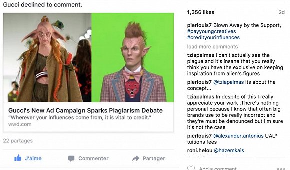 Gucci被一独立设计师指抄袭 但这其中究竟谁更委屈？