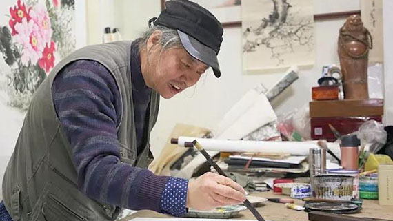 拜访与葳芸旗袍结有情缘的著名书画家杨定国老师