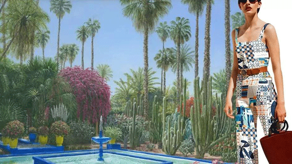 2019春夏印花趋势 |马约尔花园--漫步摩洛哥， 走进马约尔与圣罗兰的精神花园